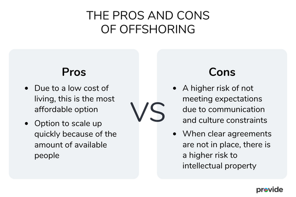pros and cons offshore outsourcing